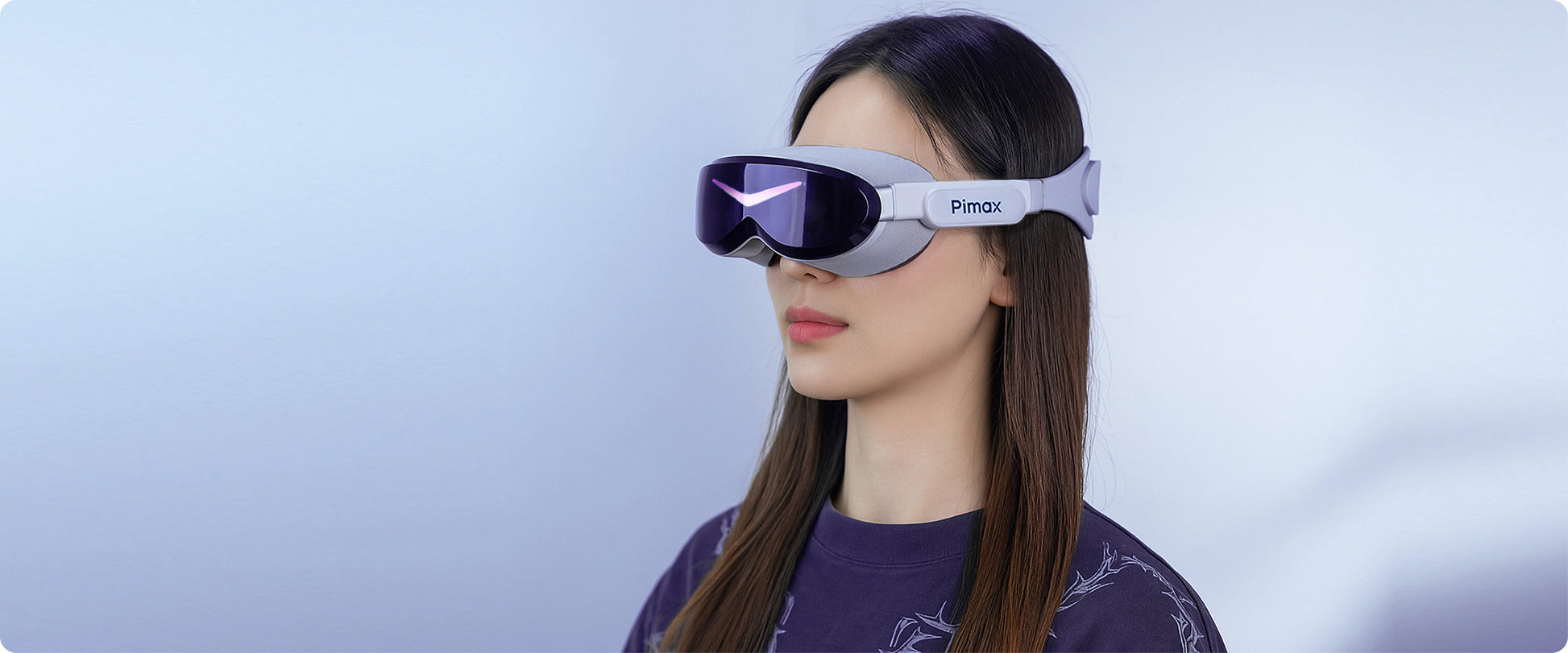 Pimax dream air  se VR 高端轻巧头显|全功能8K分辨率VR头显 真人佩戴示意图